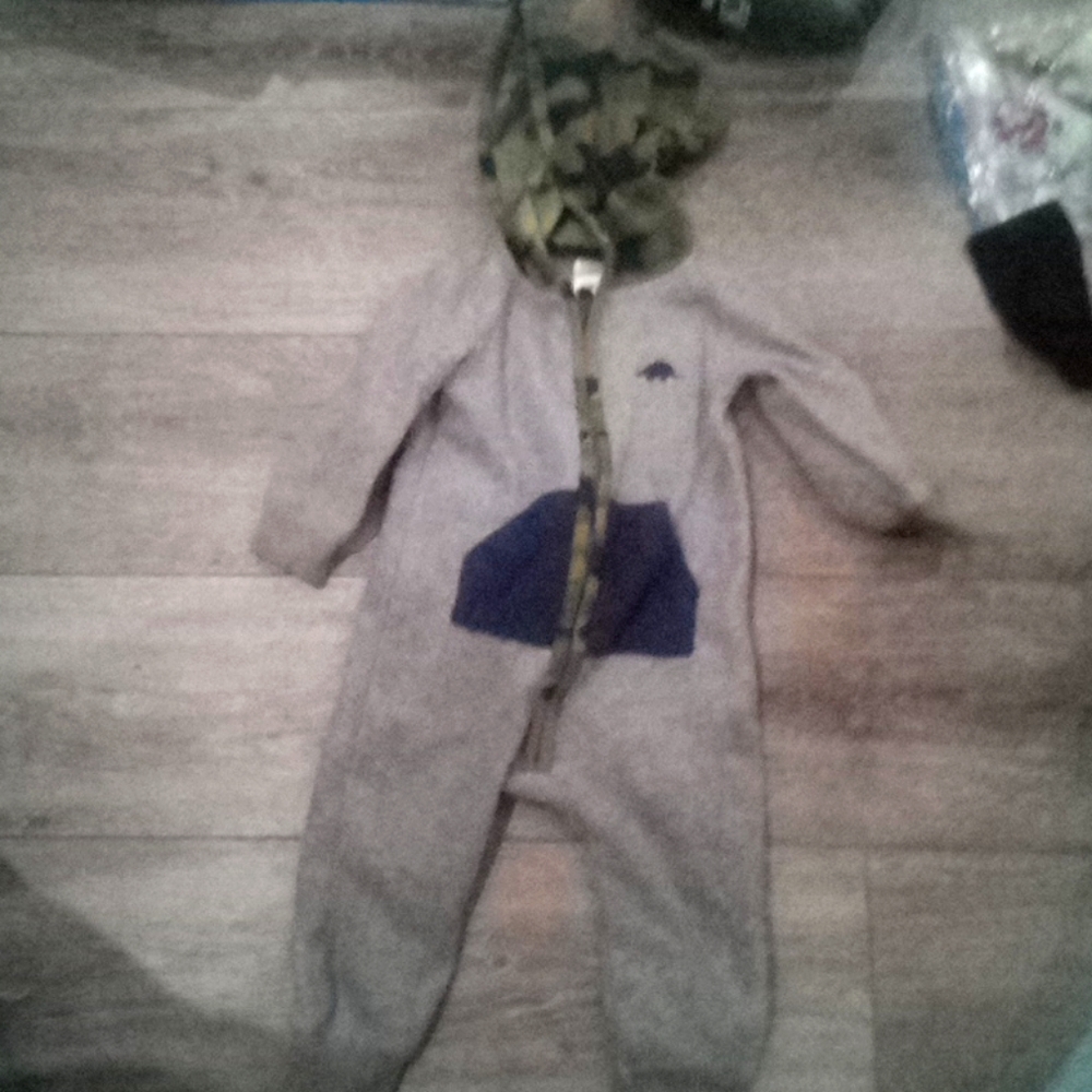 Kids dino logo hooded one piece
